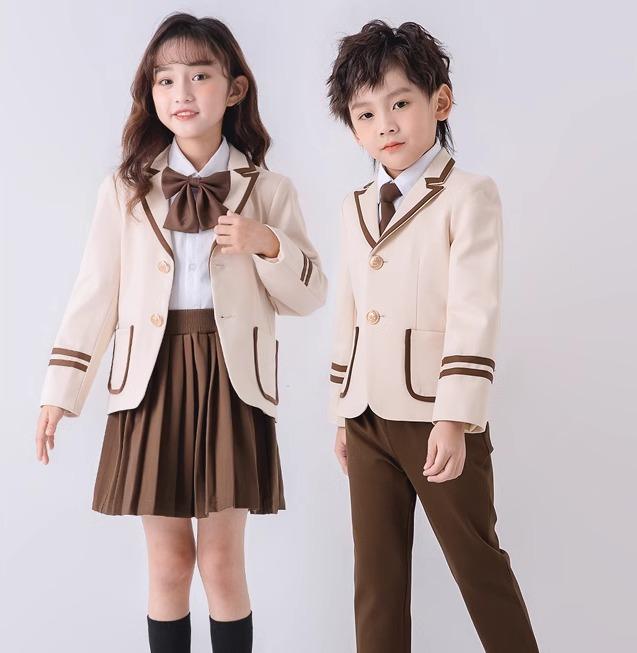 スーツ キッズ 子供用 おしゃれ ファッション 制服 春秋 英国風 パフォーマンス 衣装 セット アカデミック 男の子 女の子 ジャケット パンツ スカート｜ラ・グラーヌ