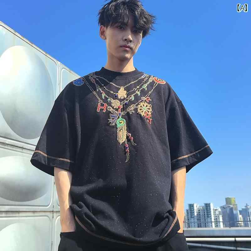 半袖 ティーシャツ メンズ 夏 トップス 韓国 心地よい 大層らしい大きさ ゆったり 表どおり 今めかしい かっこいい 着分かりやすい 動き分かりやすい 好いたらしい  出来事 祝い事 余暇 アウトドア 社交ダンス 御召しもの 演技