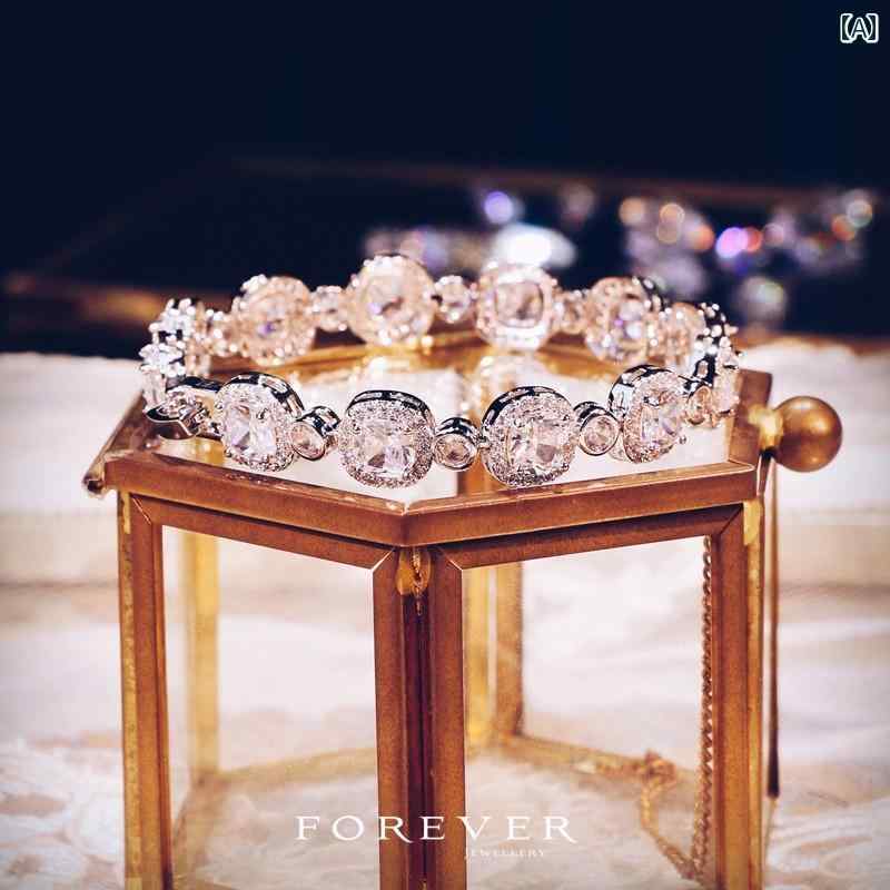 ブレスレット 花嫁 レディース 結婚式 きらきら ウェディング クリスタル エレガント 上品 アクセサリー フェミニン おしゃれ 大人っぽい パーティー ディナーデート
