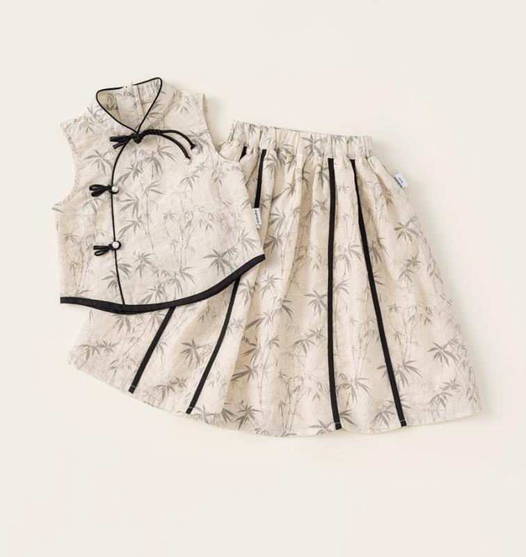 ベビー服 女の子 サマースーツ チャイナ風 ツーピース キャミソール パンツ 夏 普段着 ラブリー 幼児服ル トップ ベビー スカート 洋風 子供服