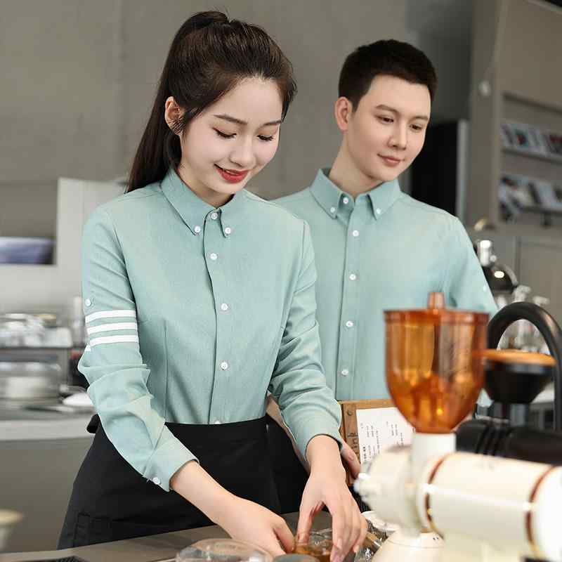 ウェイター 制服 ユニフォーム レディース メンズ 飲食店 接客業 カフェ レストラン ホテル 清潔感 爽やか 作業着 秋冬 おしゃれ 高級感