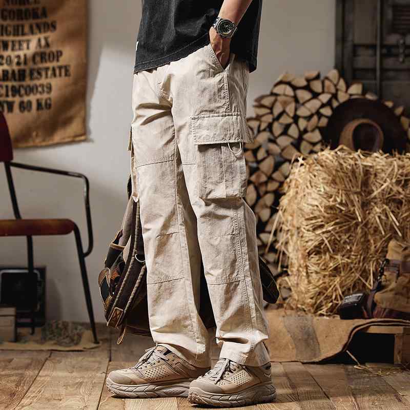 メンズ アウトドア パンツ ボトムス アメリカン オーバー オール カジュアル パンツ 春 ファッション ストレート パンツ 機能的 戦術 アサルト パンツ 男性 ゆったり