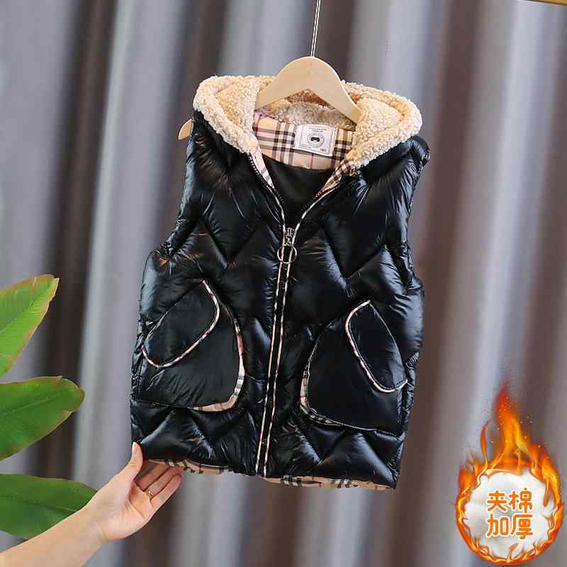 キッズ ファッション ベスト ジャケット ジャンパー コート フード付き 厚手 トップス 女の子 カジュアル 子供服 春秋冬