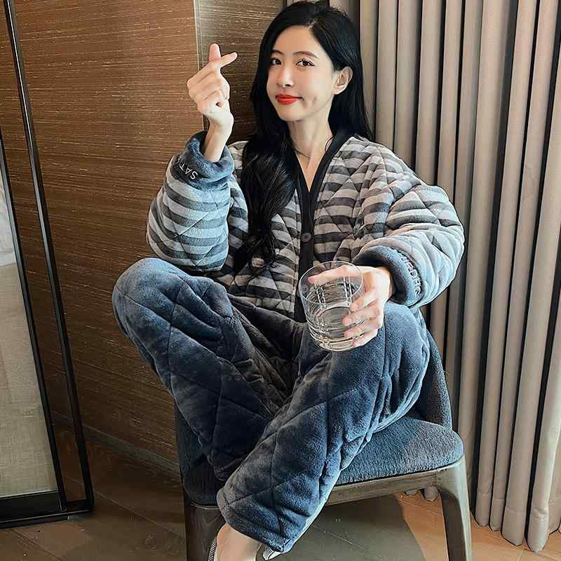 パジャマ 御部屋着 御部屋御召しもの レディース 御上さん服 御上さん用 可愛らしい 心地よい 伸び伸びする セットアップ 上下仕かける 朦々たる キルティング 秋冬 介護ホーム