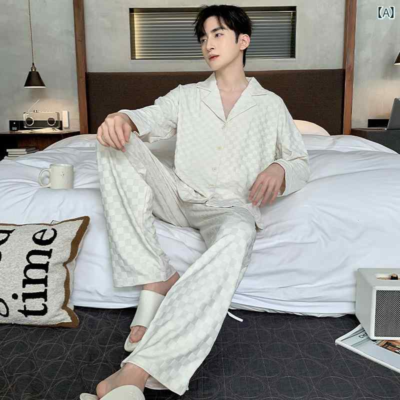 パジャマ 部屋着 ルームウェア メンズ 紳士服 ナイトウェア おしゃれ リラックス カジュアル セットアップ 上下セット 春秋 長袖 大きいサイズ