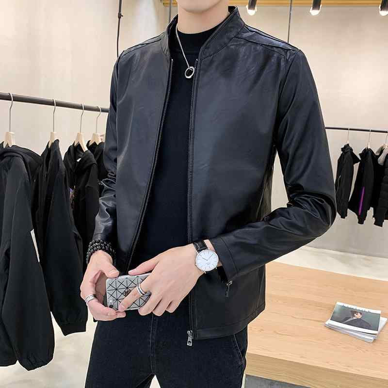 メンズ 春秋 革 ジャケット シープスキン 韓国 スリム カジュアル オートバイ レザージャケット ジャケット スリムフィット ファッション