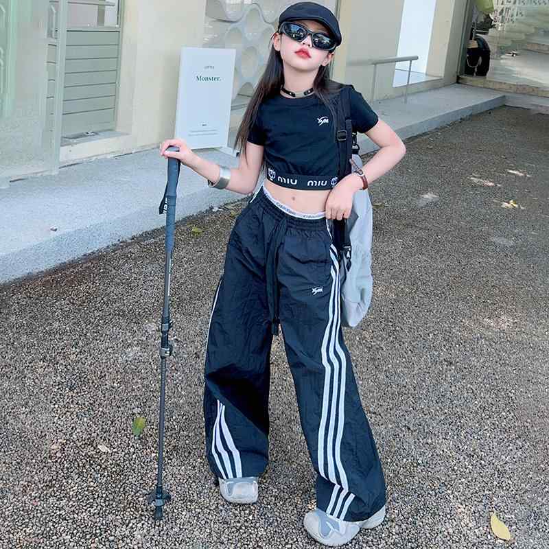 子供服 セットアップ キッズ レディース ダンス イベント パフォーマンス ステージ 衣装 クール ヒップホップ 韓国