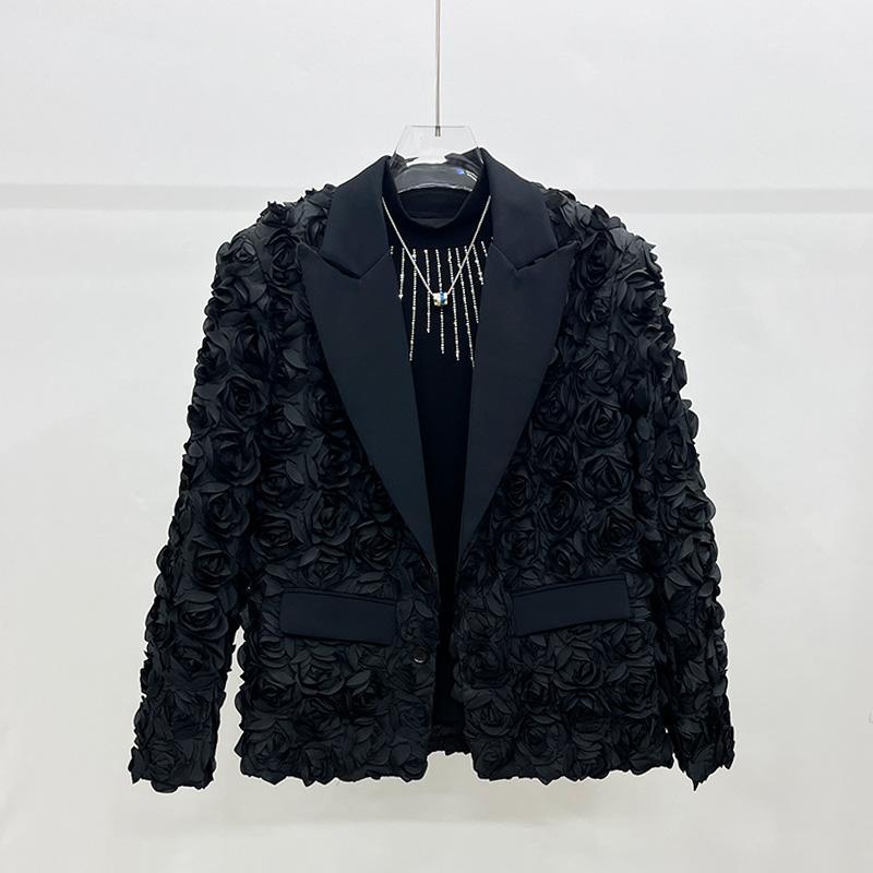 ジャケット 上着 メンズ おしゃれ ファッション 芸術的 ブラックローズ 韓国 ユニーク カジュアル アート モード スタイリッシュ アーバン アクセント|ラ・グラーヌ
