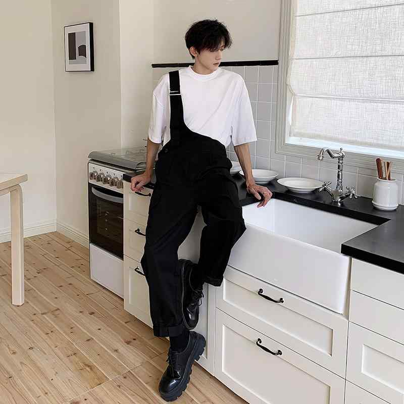 ボトムス ズボン パンツ スタイリッシュ モダン モード シンプル カジュアル 個性的 ストリート 秋 メンズ レディース オーバーオール