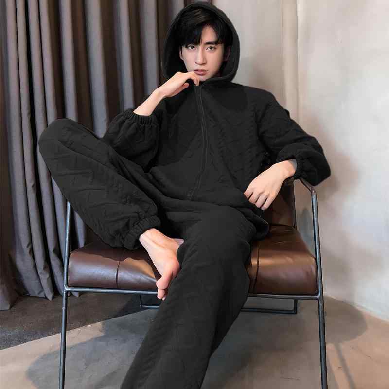 パジャマ 御部屋着 御部屋御召しもの メンズ 成人男性服 ナイト爵御召しもの 今めかしい 伸び伸びする 今めかしい セットアップ 上下仕掛ける 烏兎冬 長袖 キルティング 老人ホーム