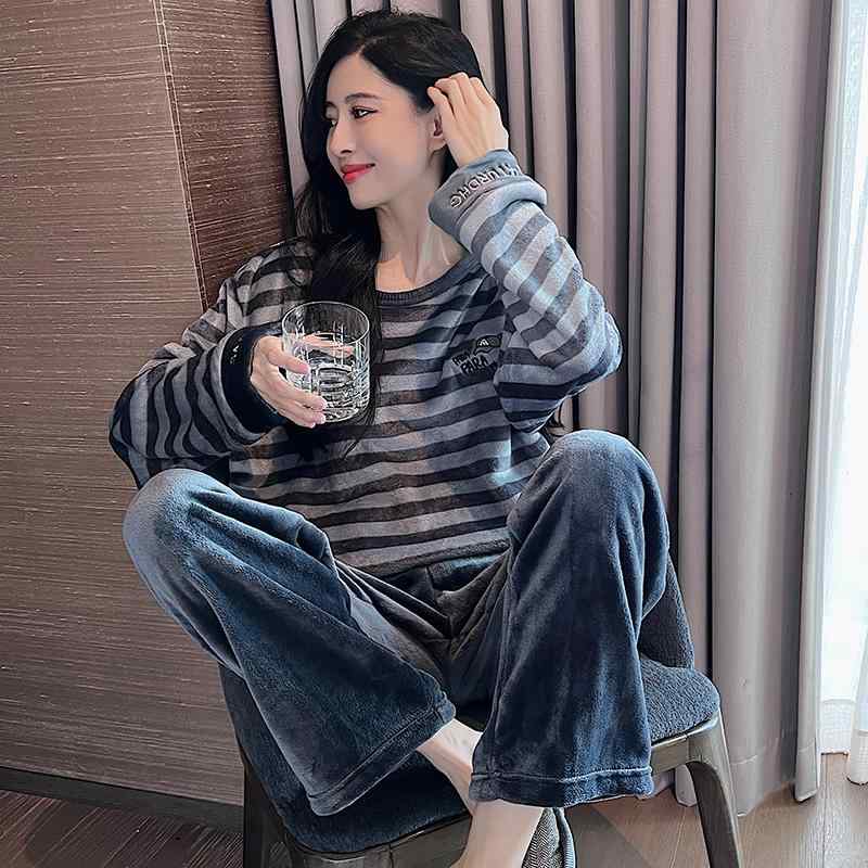 レディース 婦人服 女性用 パジャマ 部屋着 ルームウェア かわいい おしゃれ リラックス セットアップ 上下セット 厚手 秋冬 ホーム