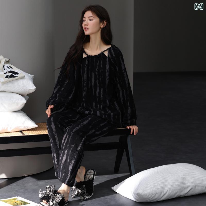 パジャマ 部屋着 ルームウェア レディース 婦人服 女性用 かわいい おしゃれ リラックス セットアップ 上下セット 暖かい 秋冬 厚手 ホーム