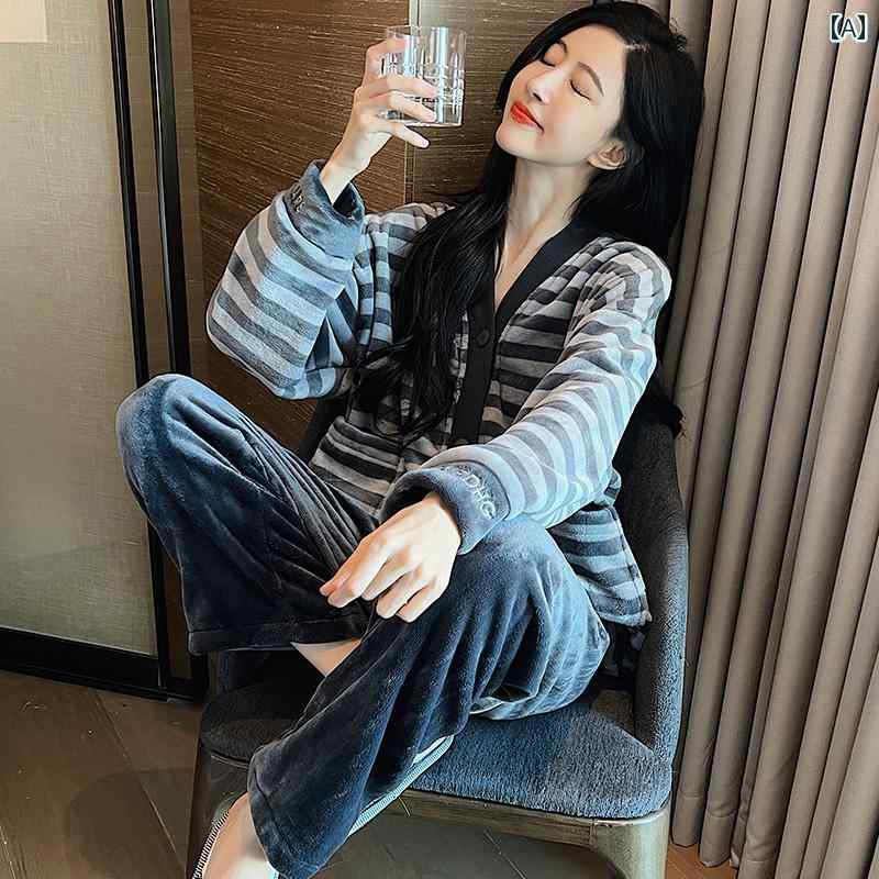 パジャマ 部屋着 ルームウェア レディース 婦人服 女性用 かわいい おしゃれ リラックス セットアップ 上下セット 秋冬 厚手 暖かい ホーム