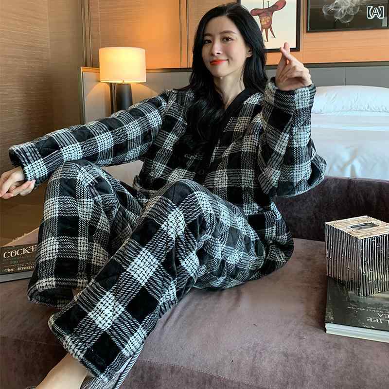 パジャマ 御部屋着 御部屋御召しもの レディース 御上さん服 御上さん用 可愛らしい 格好のいい 伸び伸びする セットアップ 上下仕かける 秋冬 朦々たる 御膳上等感 生あたたかい キルティング