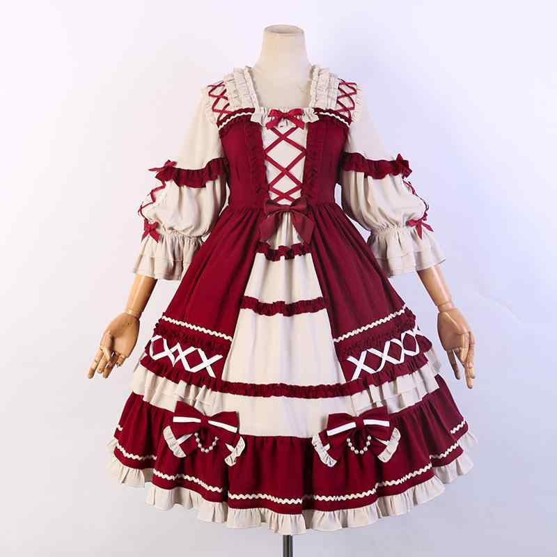 ファッション ロリータ ドレス ワンピース スイート 半袖 ガーリー スカート 女性 かわいい 衣料品 春夏秋 レディース|ラ・グラーヌ