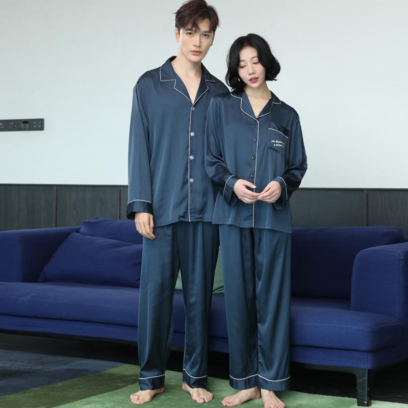 カップル パジャマ ナイトウェア レディース 春秋 冷感 長袖 魅惑的 薄手 結婚式 春 メンズ ホームウェア お揃い 5,574円