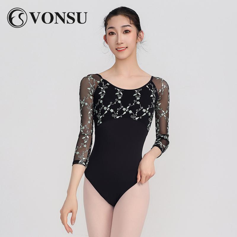バレエ レオタード スポーツ ボディスーツ 体操服 ウェア レオタード 衣装 練習 ダンス ヨガ フィットネス トレーニング 女性 フィット レディース