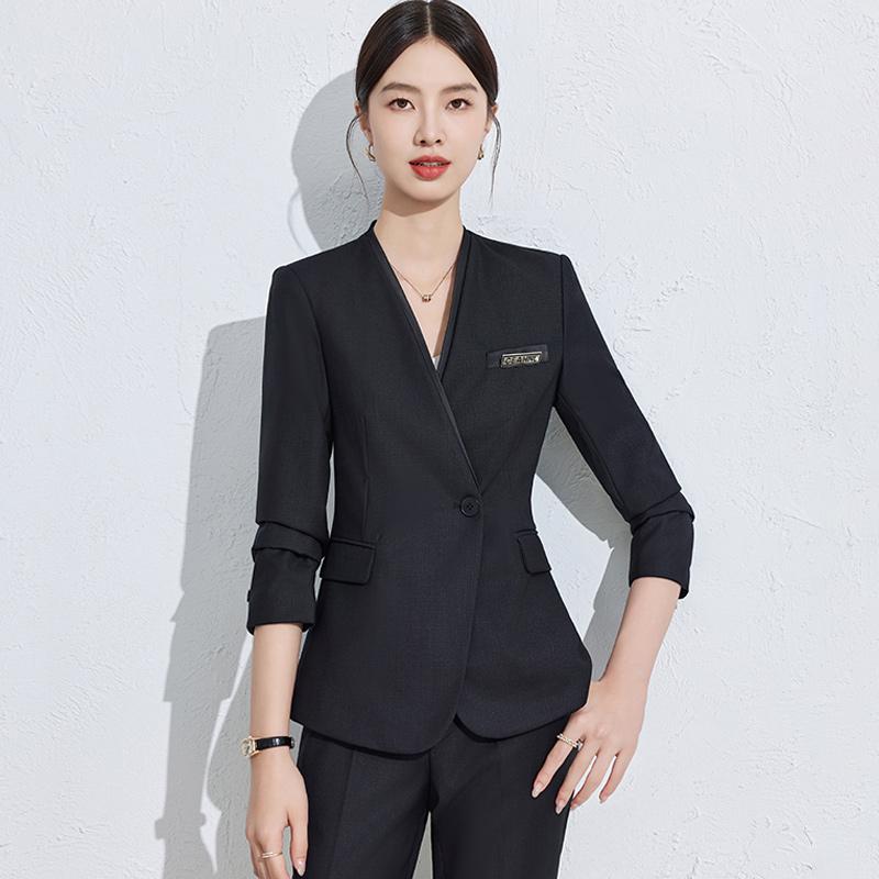 レディース スーツ セットアップ オフィス コンサル 広報 高級感 スタイリッシュ 仕事 制服 ユニフォーム ツーピース 春秋 ホテル フロント デスク 作業着｜ラ・グラーヌ 7,668円