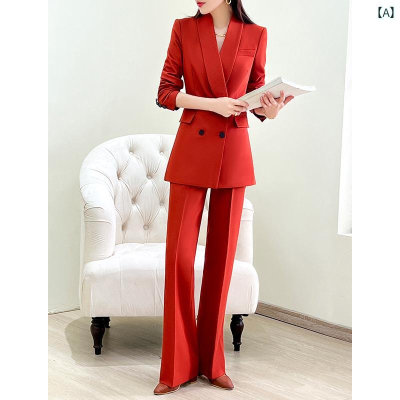 レディース スーツ セットアップ オフィス コンサル 広報 高級感 韓国 スリムフィット 仕事 制服 作業着 クラシック ツーピース