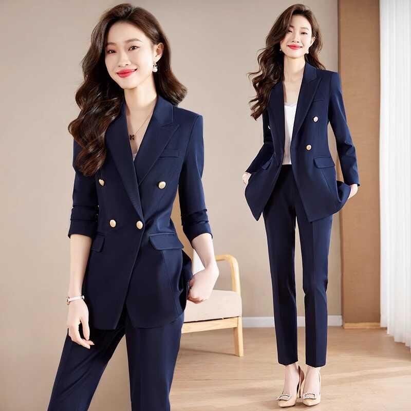 レディース スーツ ビジネス オフィス セットアップ ツーピース 高級感 スタイリッシュ 制服 ユニフォーム 作業着 ジャケット