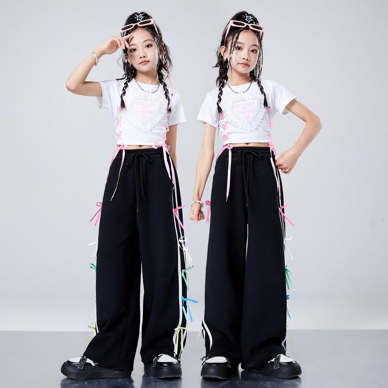 子供服 ジャズダンス 女の子 ヒップホップ パフォーマンス衣装 コスチューム ダンス衣装 ストリートダンス ユニフォーム チーム衣装 キッズ