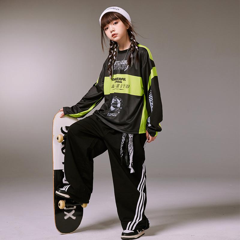 子供服 ヒップホップ 春秋 コスチューム ダンス衣装 パフォーマンス衣装 ストリートダンス ジャズダンス ユニフォーム チーム衣装 男の子 女の子 キッズ