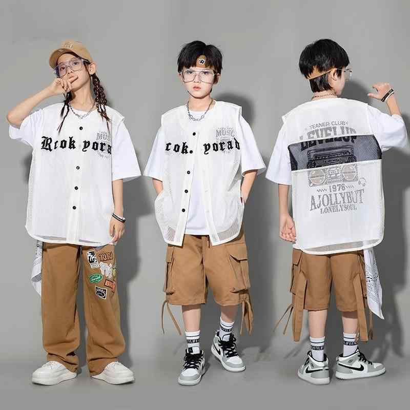 子供服 ヒップホップ ストリートダンス ジャズダンス コスチューム ダンス衣装 パフォーマンス衣装 ユニフォーム チーム衣装 男の子 女の子 小学生 キッズ
