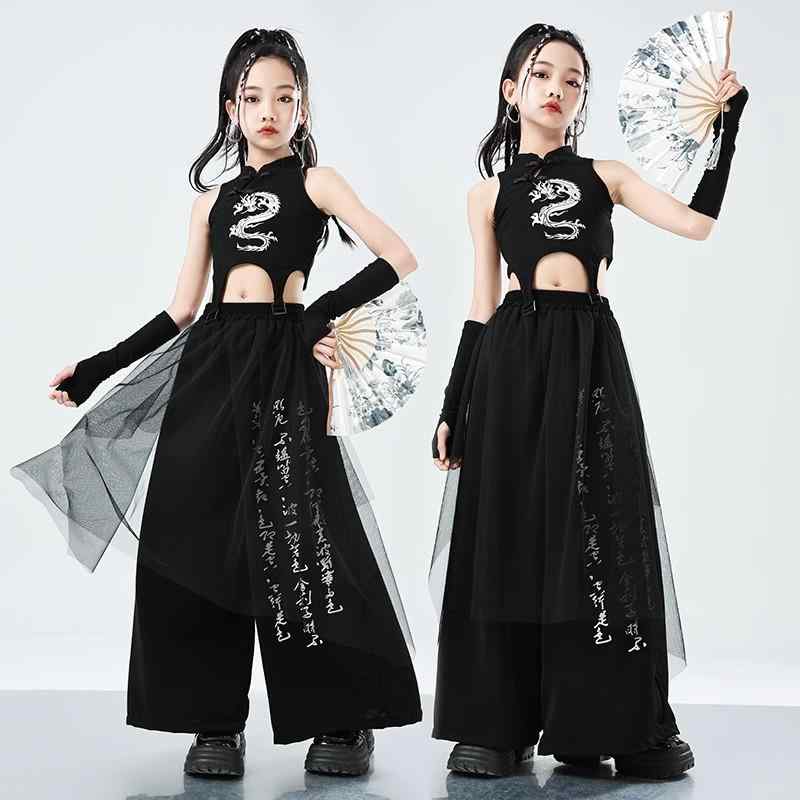 ジャズダンス 夏 女の子 へそ出し 子供服 コスチューム ダンス衣装 パフォーマンス衣装 ヒップホップ ストリートダンス ユニフォーム チアリーディング チーム衣装 キッズ