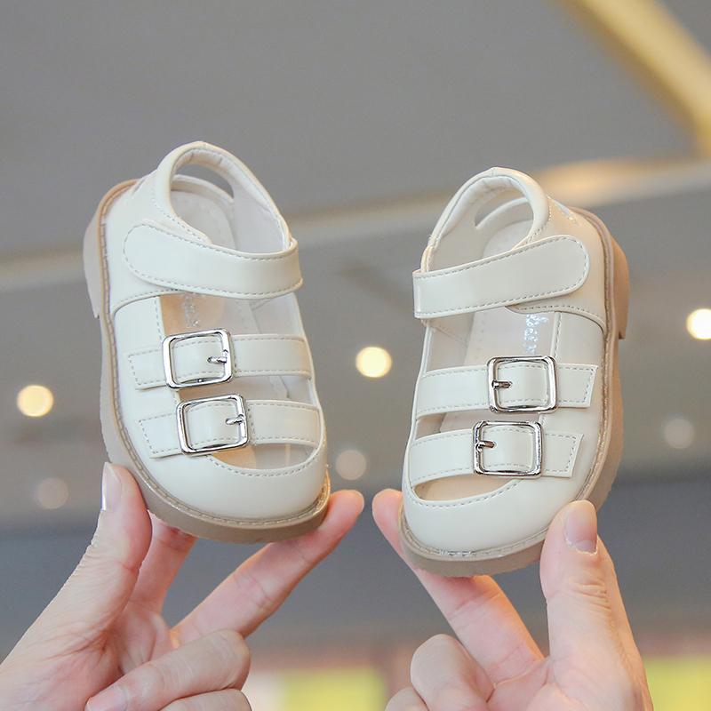 サンダル 子供 靴 ベビー 幼児 靴 夏 キッズ ソフトソール シンプルデザイン ベビーシューズ 女の子 男の子 革靴 滑りにくい