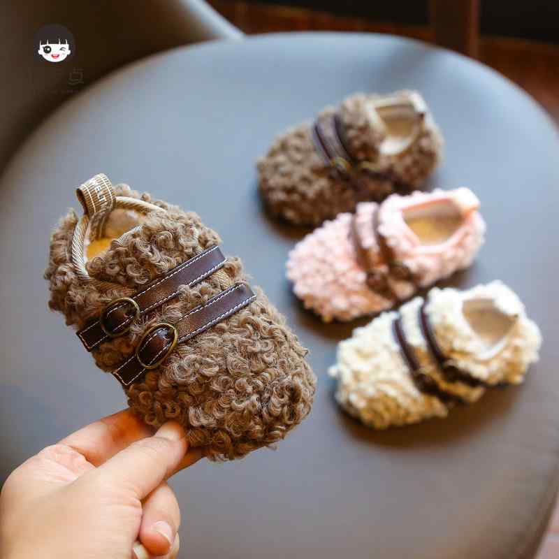 ベビーシューズ もこもこ 裏起毛 スリッポン ラムウール 0歳 から ソフト ソール 幼児 乳児 軽量 快適 シューズ
