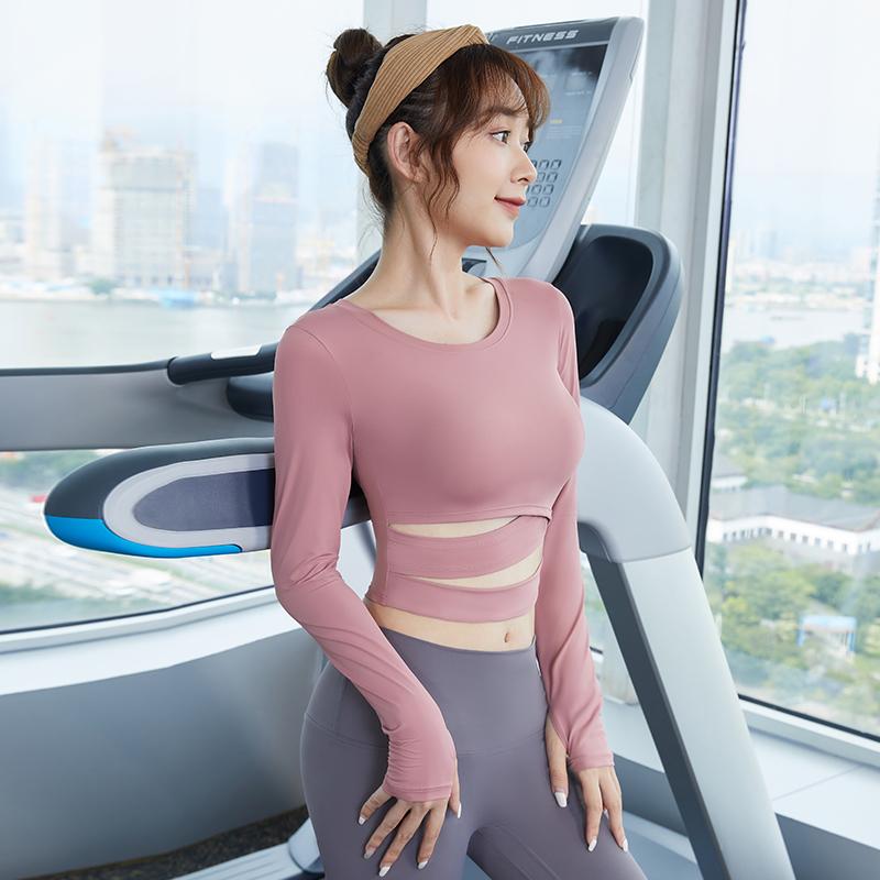 フィットネス ウェア フィットネス レディース 長袖 秋 スポーツ トップス ランニング トレーニング 通気性 タイト ヨガウェア Tシャツ 速乾 吸湿性 吸汗性 女性