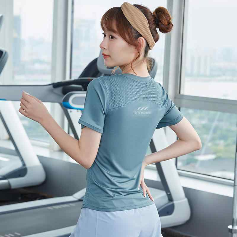 トレーニング ウェア レディース スポーツ フィットネス 夏 速乾 ヨガ Tシャツ 半袖 プロ ト ランニング トップス 女性用