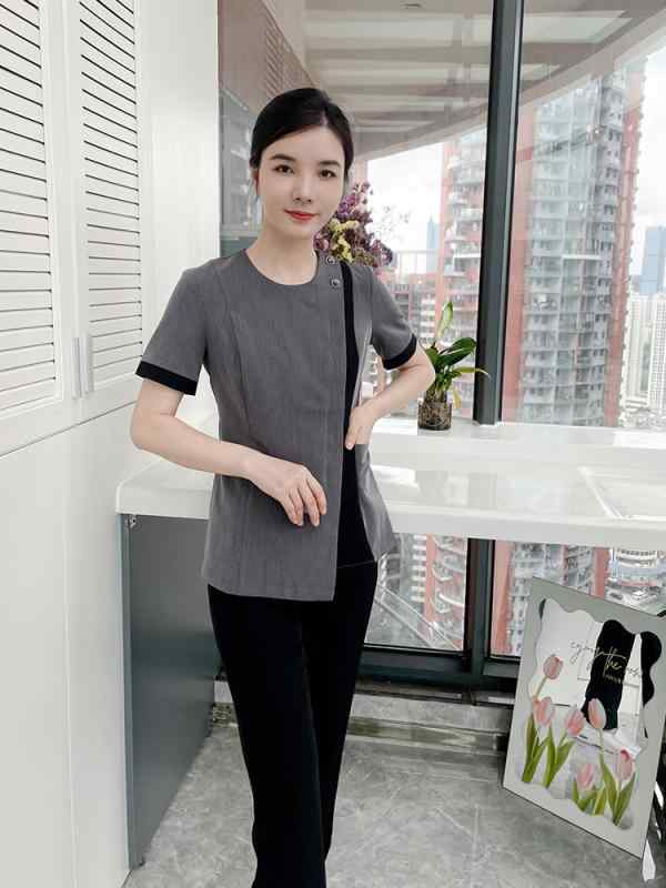 レディース 韓国 美容室 女性用 作業着 春夏 スーツ ハイエンド フロント デスク ヘルス センター クラブ スパ エステ ネイル サロン 美容師 制服