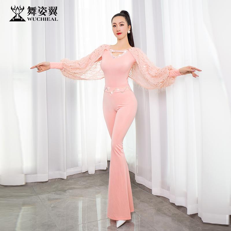 レディース ダンス 衣装 スリム 服 セレモニー 春夏服 トレーニング パフォーマンス キャットウォーク 長袖 スーツ｜ラ・グラーヌ