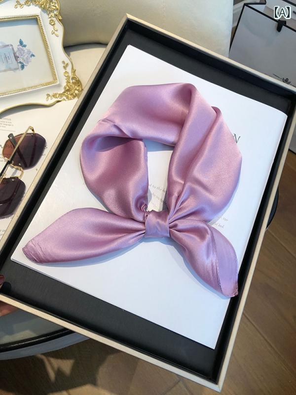 スカーフ ショール 上品 正方形 レディース 女性 ファッション 装飾 紫外線対策 母の日 贈り物 スクエア オールシーズン パープル 韓国 おしゃれ 春秋 ハイエンド