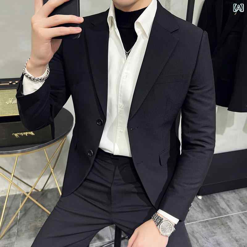 メンズ 成人男性服 成人男性用 上衣 アウター 分かりやすい 心地好い 執務室 ハイエンド 連合王国風 馬鹿でかい大きさ 秋冬 生あたたかい