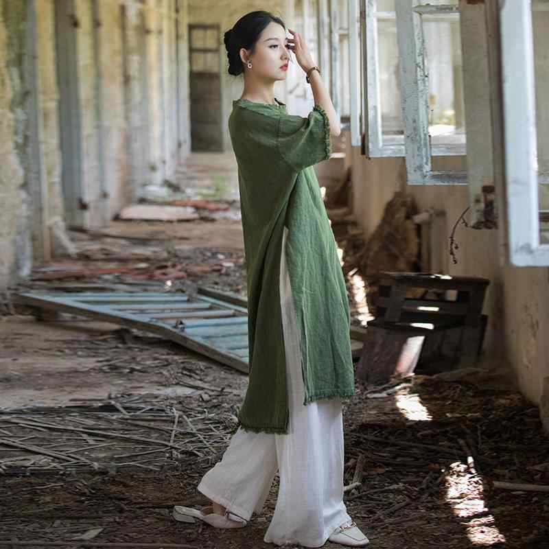 禅服 レディース 女性用 婦人服 トップス パンツ ボトムス チャイナ風 レトロ 唐装 仏教 瞑想 セットアップ ツーピース 夏