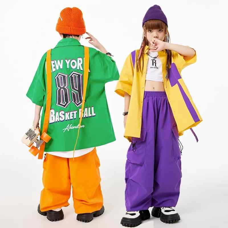 キッズ ストリート ファッション セットアップ ジュニア ダンス 子供服 男の子 スーツ ヒップ ホップ パフォーマンス 女の子 ジャズ キャットウォーク 夏