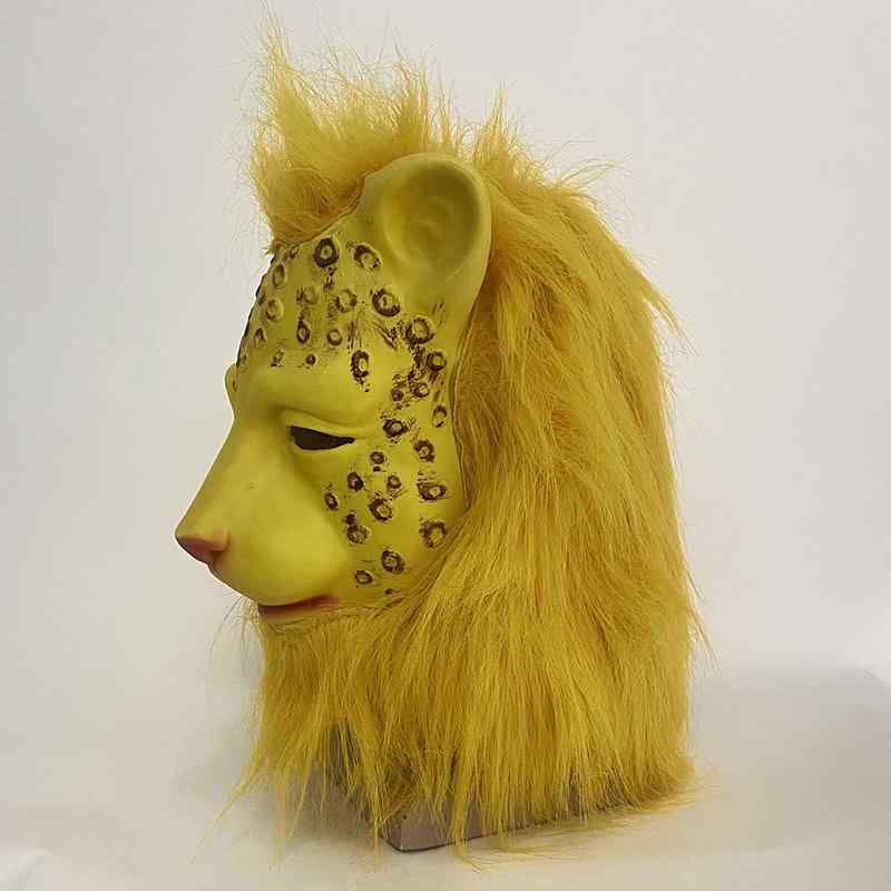 ヘッドカバーハット マスクヘッド 帽子 フード ぬいぐるみ ハロウィン ユニーク パーティ マスク 小道具 衣装 おもちゃ 玩具 動物 アニマル ヒョウ