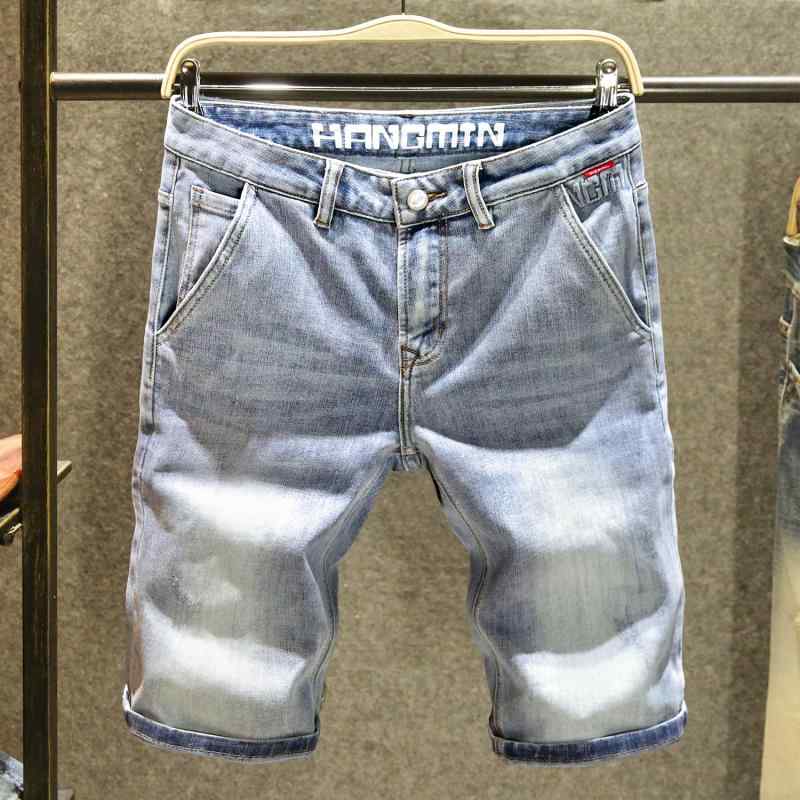 メンズ デニム おしゃれ ハーフパンツ カジュアル 夏用 薄手 斜めポケット デニムショートパンツ ゆったり 万能 ミッドパンツ スタンピング シンプル 5分丈パンツ