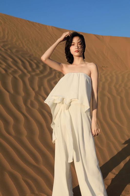 ファッション ドレス ツーピース セット スーツ トップス ロング パンツ ズボン 女性 スリム エレガント 夏 レディース リゾート 旅行 写真撮影 衣装
