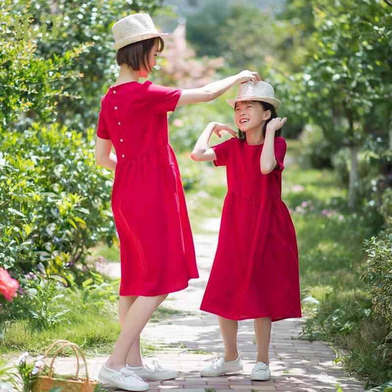 親子服 お揃い ペアルック ファミリー リンクコーデ ワンピース レディース 母娘 女の子 子供 カジュアル リゾート 旅行 家族写真 夏 ビーチ