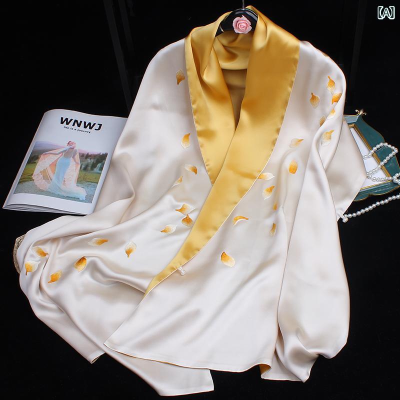 スカーフ ショール 上品 レディース 女性 ファッション 装飾 オールシーズン 多機能 おしゃれ 美しい エスニック チャイナ風 刺繍
