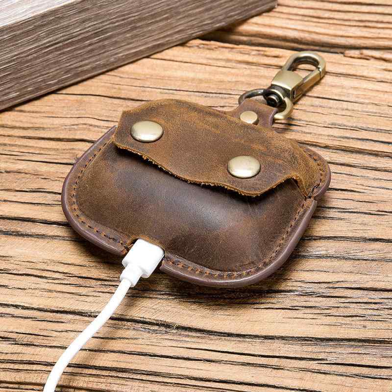 AirPods Pro 保護ケース レザー 牛革 ヘッドフォン シェルフック イヤホンケース アクセサリーケース 韓国 イヤホン ヘッドホンケース