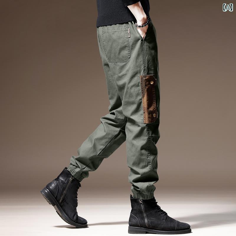 メンズ パンツ カジュアルパンツ ストレートパンツ 大きいサイズ ゆったり 春秋 ベーシック 汎用 シンプル ワーク レジャー 休日 デイリー