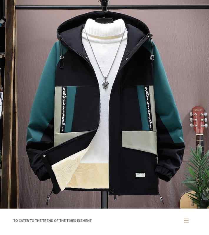 子供服 ジャケット アウター 12歳 少年 15歳 中学生向け 10代 ベルベット 厚手 秋冬服 13歳 子供用 綿 幾何学模様 フード付き