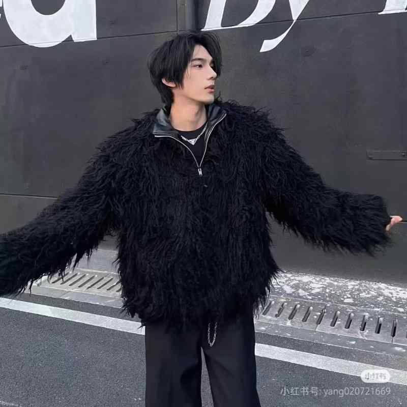 エコファーアシメントリックジャケット viavanda ブラックファーコート エコファーアシメントリックジャケット