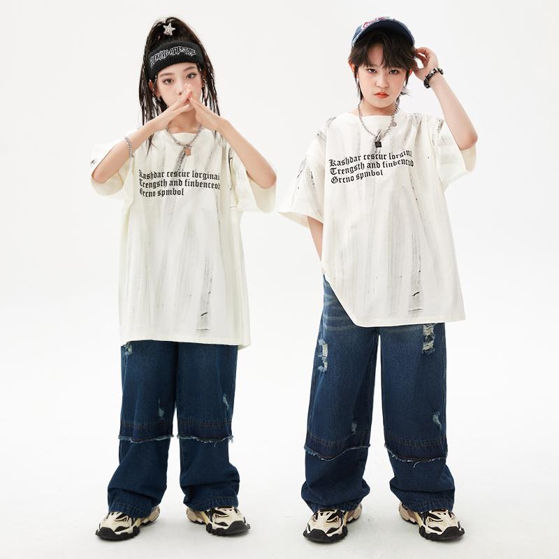 男の子 女の子 ダンスウェア ストリートスタイル アバンギャルド ヒップホップ パフォーマンス衣装 ストリートダンス ジャズダンス コスチューム ユニフォーム チーム衣装 キッズ 子供服