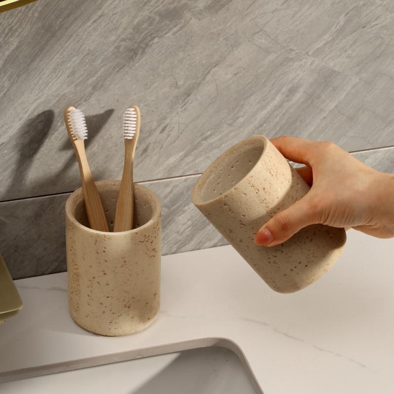 バス 洗面用品 ラック カップ ボックス トレイ 入れ物 容器 装飾品 バスルーム ホテル 家庭用 シンプル 日常生活 高級感 歯ブラシ スタンド
