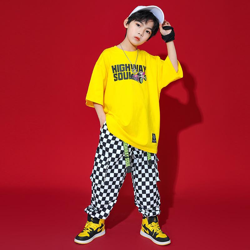 キッズ ストリート ファッション セットアップ 子供服 ヒップ ホップ クール ダンス パフォーマンス カジュアル 衣装 ユニセックス